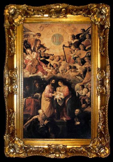 framed  ROELAS, Juan de las Adoration of the Name of Jesus, ta009-2